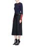 Figure View - Click To Enlarge - VICTORIA BECKHAM - Tuck pleat wool flannel culottes