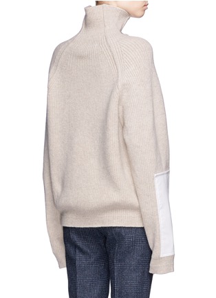 Back View - Click To Enlarge - VICTORIA BECKHAM - Military elbow patch turtleneck wool sweater