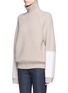 Front View - Click To Enlarge - VICTORIA BECKHAM - Military elbow patch turtleneck wool sweater