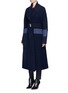 Front View - Click To Enlarge - VICTORIA BECKHAM - Belted wool hopsack cape coat