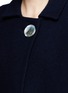 Detail View - Click To Enlarge - VICTORIA BECKHAM - Mother of pearl button wool-cashmere mens coat