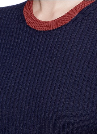 Detail View - Click To Enlarge - VICTORIA BECKHAM - Slim fit long rib knit sweater