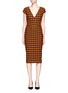 Main View - Click To Enlarge - VICTORIA BECKHAM - Check pattern wool blend dress