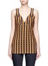 Main View - Click To Enlarge - VICTORIA BECKHAM - Wavy gingham check print sleeveless top