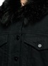 Detail View - Click To Enlarge - ALEXANDER WANG - Lambskin shearling lined boyfriend denim jacket