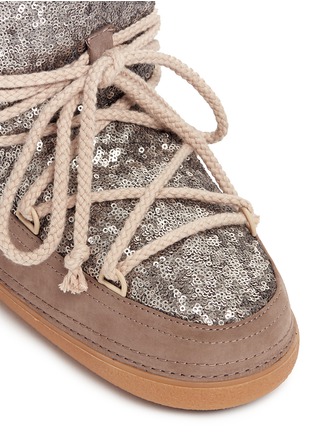 Detail View - Click To Enlarge - INUIKII - Sequin sheepskin shearling boots