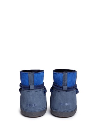 Back View - Click To Enlarge - INUIKII - 'Patchwork' sheepskin shearling kids boots
