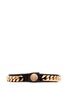 Figure View - Click To Enlarge - VITA FEDE - 'Monaco Single Wrap' rose gold chain leather bracelet