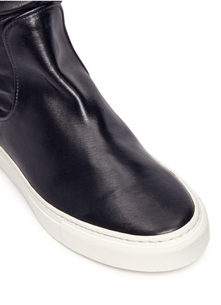 Detail View - Click To Enlarge - EUGÈNE RICONNEAUS - 'E-high' stripe leather thigh high sneaker boots