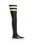 Main View - Click To Enlarge - EUGÈNE RICONNEAUS - 'E-high' stripe leather thigh high sneaker boots