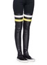 Figure View - Click To Enlarge - EUGÈNE RICONNEAUS - 'E-high' stripe leather thigh high sneaker boots
