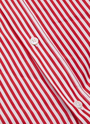  - PLAN C - Contrast double layer collar stripe long shirt