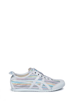 Main View - Click To Enlarge - ONITSUKA TIGER - 'Mexico 66' herringbone stripe slip-on sneakers
