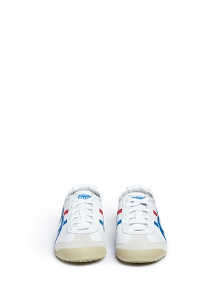 Front View - Click To Enlarge - ONITSUKA TIGER - 'Mexico 66' stripe leather sneakers