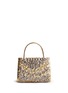 Main View - Click To Enlarge - NANCY GONZALEZ - 'Small Wallis' flower appliqué metallic crocodile leather bag