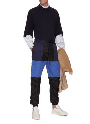 Figure View - Click To Enlarge - MAISON FLANEUR - Colour-Block Jogger Pants