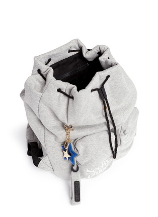 Detail View - Click To Enlarge - SEE BY CHLOÉ - 'Joy Rider' logo keychain jersey backpack