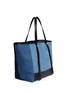 Front View - Click To Enlarge - SEE BY CHLOÉ - 'Andy' leather trim cotton denim patchwork tote