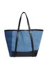Main View - Click To Enlarge - SEE BY CHLOÉ - 'Andy' leather trim cotton denim patchwork tote