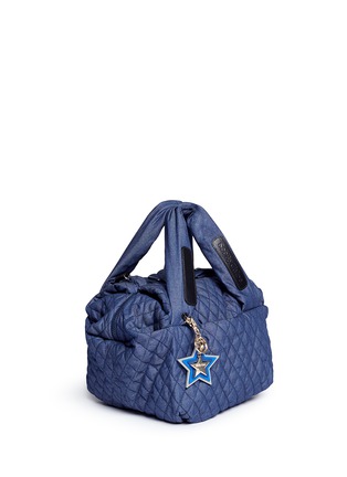 Front View - Click To Enlarge - SEE BY CHLOÉ - 'Joy Rider' small quilted cotton denim shoulder bag