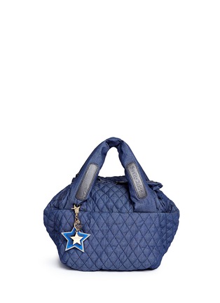 Main View - Click To Enlarge - SEE BY CHLOÉ - 'Joy Rider' small quilted cotton denim shoulder bag