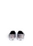 Back View - Click To Enlarge - VANS - 'Classic' metallic cracked leather kids slip-ons