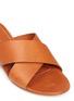 Detail View - Click To Enlarge - MANSUR GAVRIEL - Cross vamp leather flat sandals