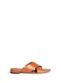 Main View - Click To Enlarge - MANSUR GAVRIEL - Cross vamp leather flat sandals