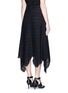 Back View - Click To Enlarge - PROENZA SCHOULER - Frayed tweed ruffle handkerchief skirt