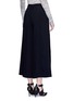 Back View - Click To Enlarge - PROENZA SCHOULER - Piped seam satin back crepe culottes
