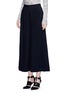 Front View - Click To Enlarge - PROENZA SCHOULER - Piped seam satin back crepe culottes