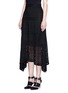 Front View - Click To Enlarge - PROENZA SCHOULER - Variegated stripe knit midi skirt