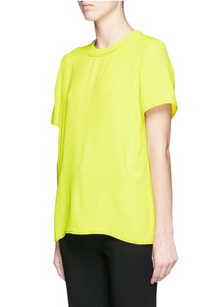 Front View - Click To Enlarge - PROENZA SCHOULER - Mock wrap back crepe top