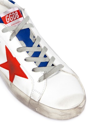 Detail View - Click To Enlarge - GOLDEN GOOSE - 'Super Star' worn effect leather sneakers