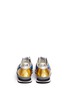 Back View - Click To Enlarge - GOLDEN GOOSE - 'Running' nylon trim metallic leather sneakers