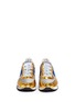 Figure View - Click To Enlarge - GOLDEN GOOSE - 'Running' nylon trim metallic leather sneakers