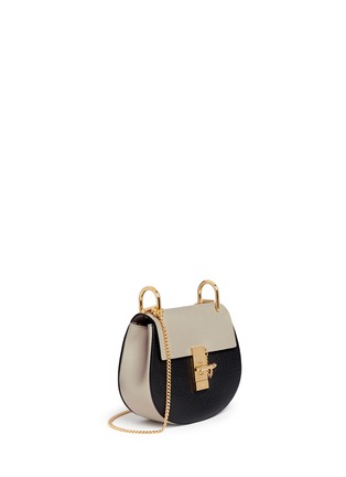 Front View - Click To Enlarge - CHLOÉ - 'Drew' mini colourblock leather shoulder bag