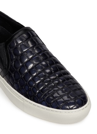 Detail View - Click To Enlarge - ASH - 'Lennon' croc embossed leather skate slip-ons