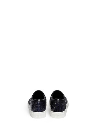 Back View - Click To Enlarge - ASH - 'Lennon' croc embossed leather skate slip-ons