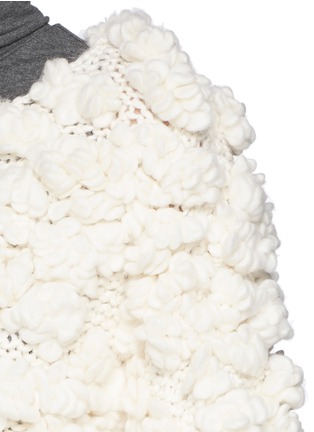 Detail View - Click To Enlarge - MS MIN - Cloud bouclé hand knit alpaca-wool sweater