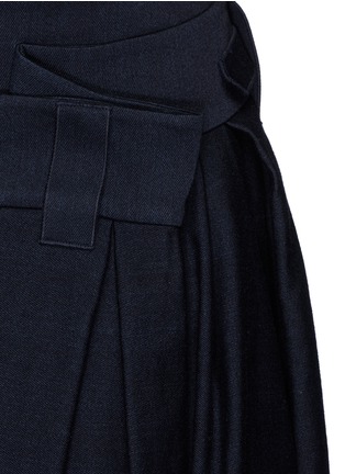 Detail View - Click To Enlarge - MS MIN - Drape flap wool-cotton skirt
