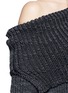 Detail View - Click To Enlarge - MS MIN - Off shoulder wool blend sweater