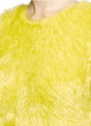 Detail View - Click To Enlarge - MS MIN - Faux fur knit sleeveless top