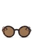 Main View - Click To Enlarge - 3.1 PHILLIP LIM - x Linda Farrow hover lens tortoiseshell acetate sunglasses