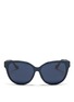 Main View - Click To Enlarge - THE ROW - Leather temple carved acetate sunglasses