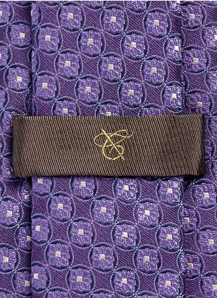 Detail View - Click To Enlarge - CANALI - Floral wheel jacquard silk tie