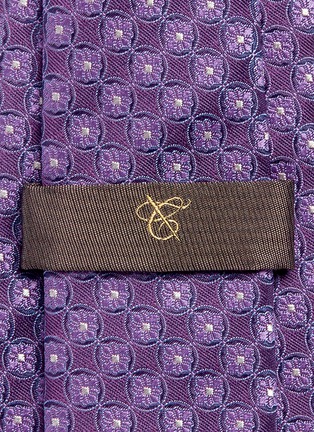 Detail View - Click To Enlarge - CANALI - Floral dot jacquard silk tie