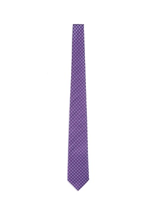 Main View - Click To Enlarge - CANALI - Floral dot jacquard silk tie