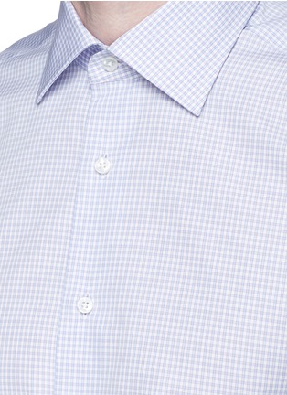 Detail View - Click To Enlarge - CANALI - Gingham check cotton shirt