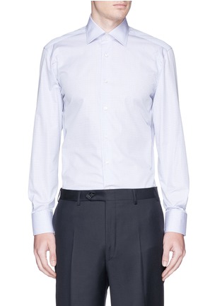 Main View - Click To Enlarge - CANALI - Gingham check cotton shirt